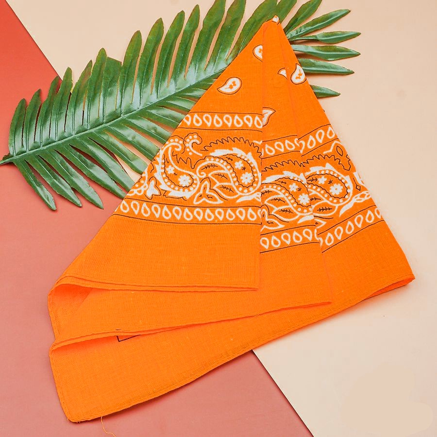 Khăn Vuông Turban Bandana Đa Năng Họa Tiết Cá Tính Nhiều Màu Nam Nữ 55x55 cm