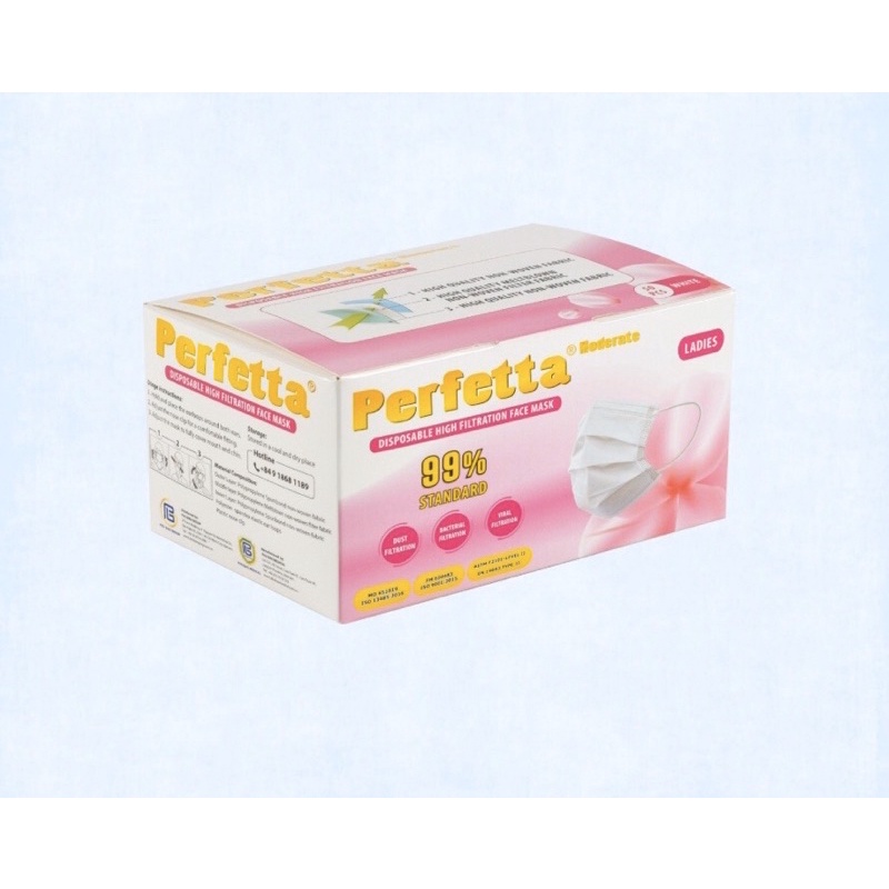 Khẩu trang y tế 4 lớp Famapro Sunny (hộp 50 cái) / Perfetta