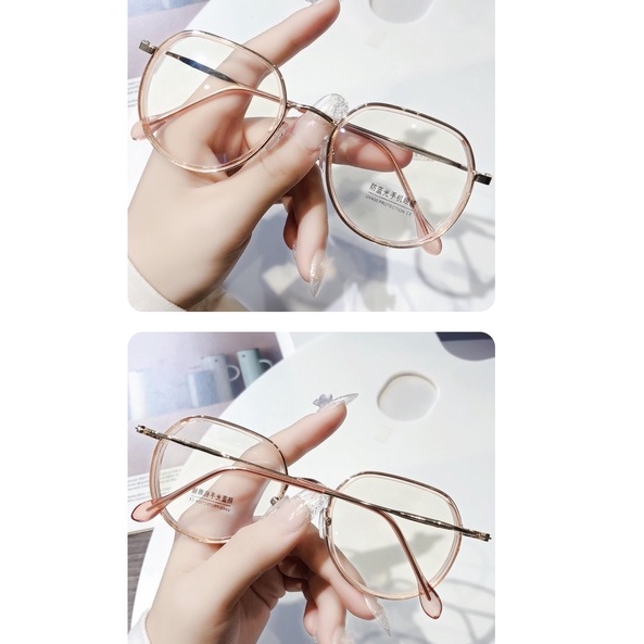 Mắt kính gọng tròn chống bức xạ phong cách retro phong cách unisex