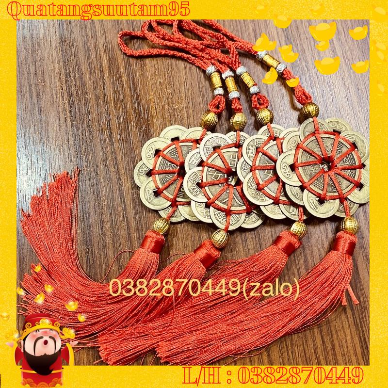 Dây Đồng Xu Hoa Mai Thập Toàn Phong Thuỷ Tài lộc May Mắn