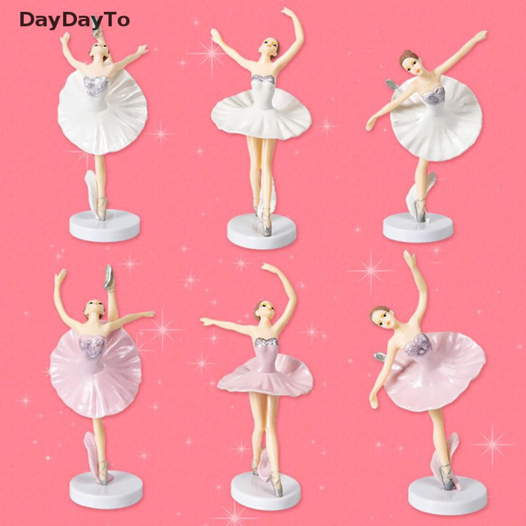 Bộ 3 Phụ Kiện Trang Trí Bánh Kem Hình Bé Gái Múa Ba Lê Dễ Thương