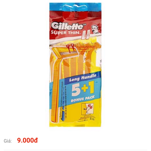 Dao cạo râu Gillette Super Thin Long Handle