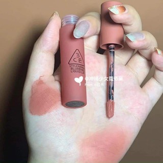 (AUTH, TEM HIDDEN TAG) Son kem 3CE Blurring Liquid Lip màu #Nude Scene – Màu Hồng Cam Nude có bill