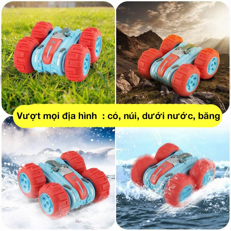 Xe điều khiển từ xa đi được dưới nước vượt mọi địa hình xoay 360 độ tốc độ cao bển bỉ vô cùng