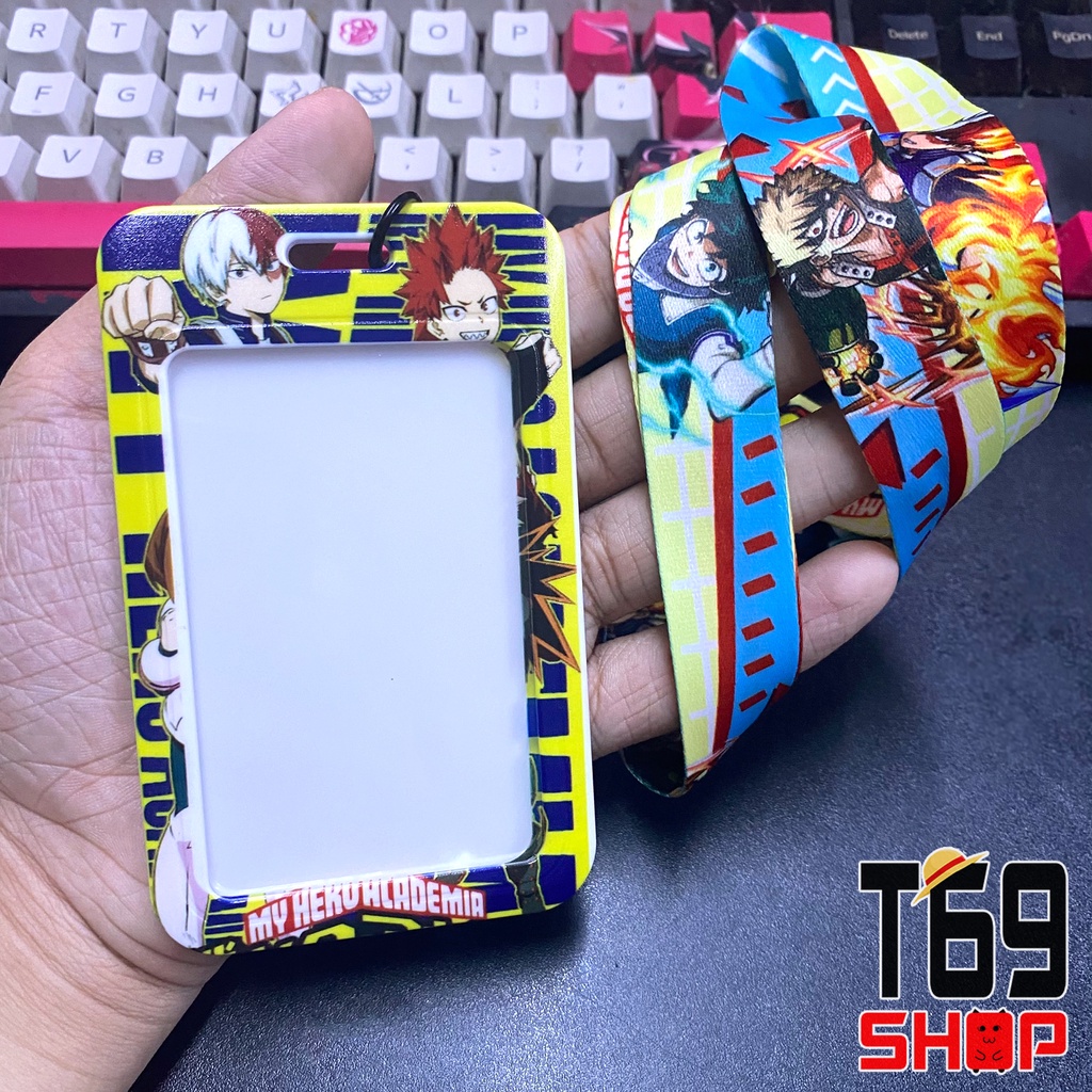 [6 mẫu] Dây đeo thẻ tên/móc khóa dây strap anime My Hero Academia (Có kèm theo bảng tên)
