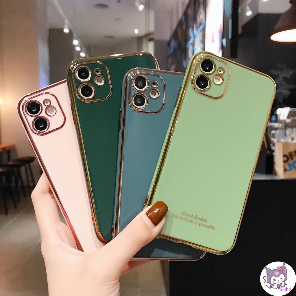 Ốp điện thoại khung vuông mạ vàng cho Xiaomi Redmi 9a 9c 9 8a 8 7a 7 Note 9 8 Pro | BigBuy360 - bigbuy360.vn