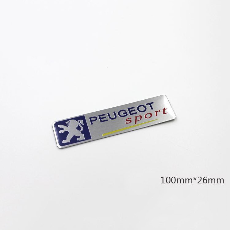 1 Huy Hiệu 3D Bằng Nhôm Trang Trí Thân Xe Hơi Peugeot 206 307 308 207 407 3008 208 508 2008 5008