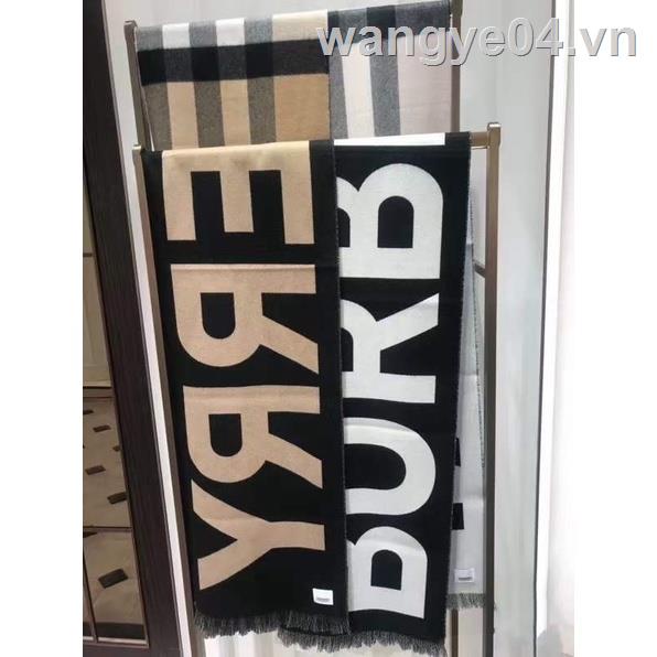 BURBERRY Khăn Choàng Cổ Hai Mặt Bằng Vải Cashmere Hai Màu Kích Thước 33 * 188cm