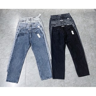Quần jeans form xuông đầy đủ tem mạc và túi zip