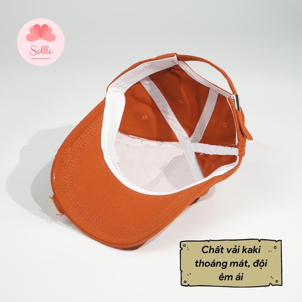 Mũ lưỡi trai nón kết nam nữ rách vành thêu chữ ALWAYS cá tính Hàn Quốc Sollle