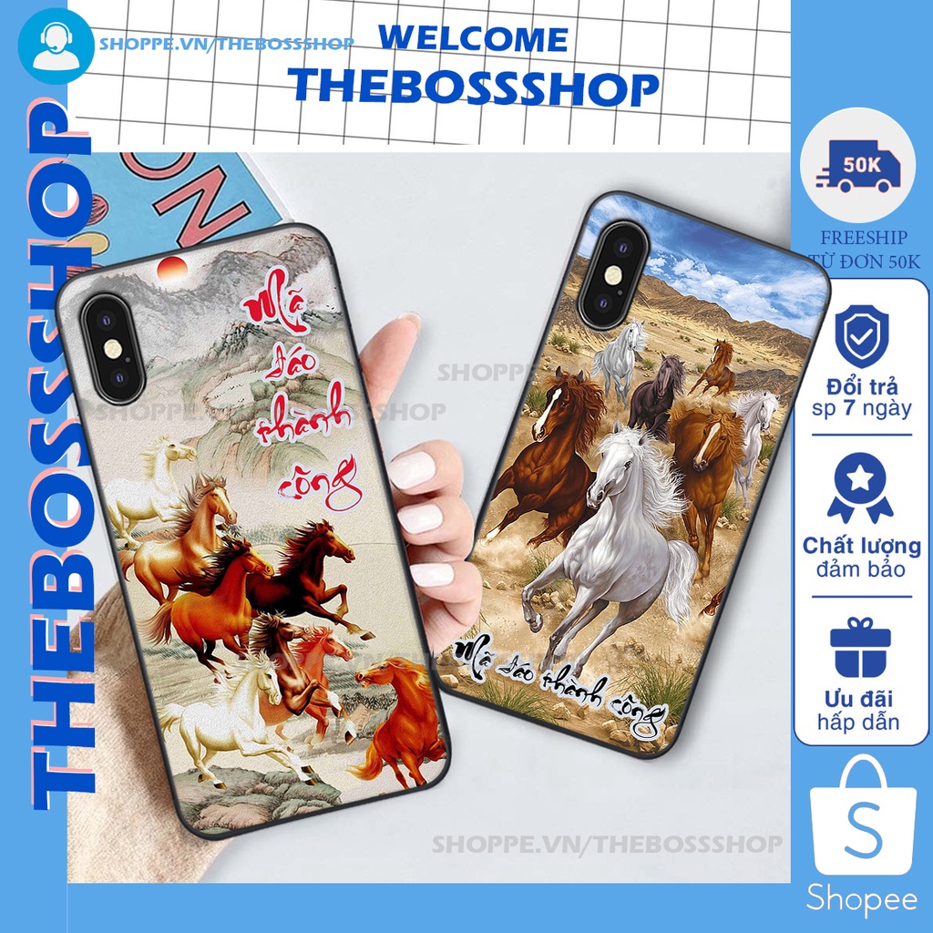 Ốp lưng iphone X / XS / XS MAX TÀI LỘC-MÃ ĐÁO THÀNH CÔNG-TÂM AN SIÊU ĐẸP
