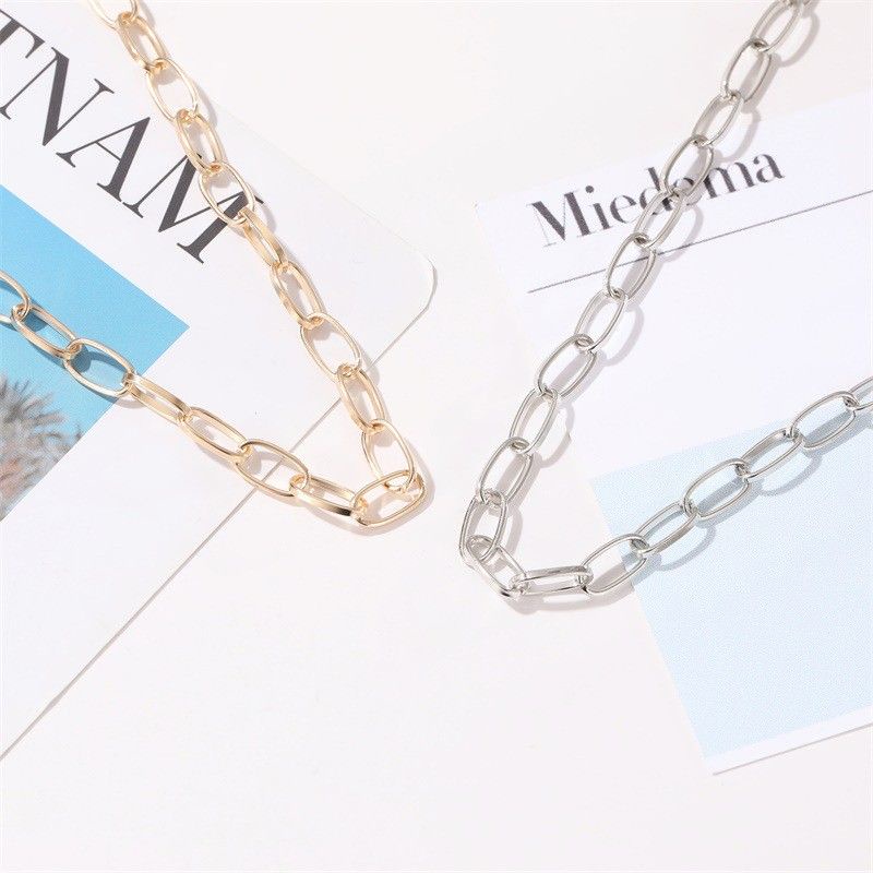 Vòng cổ chocker mắt xích basic, Dây chuyền dáng xích cơ bản cá tính dễ phối đồ