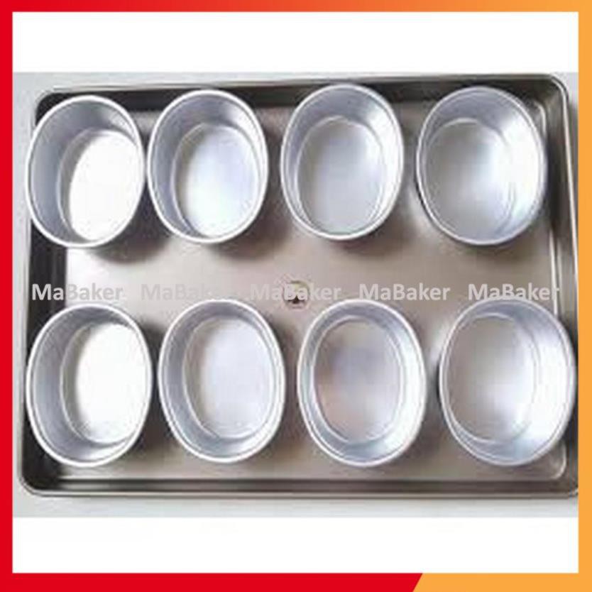 Khuôn bánh oval D04 nhôm đúc cao cấp, siêu cứng cáp, bền đẹp làm cheesecake mini, bánh mì,... - MaBaker
