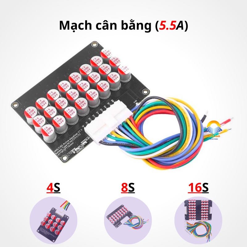 Mạch cân bằng chủ động pin Lifepo4 - 4S, 8S, 16S (5.5A)