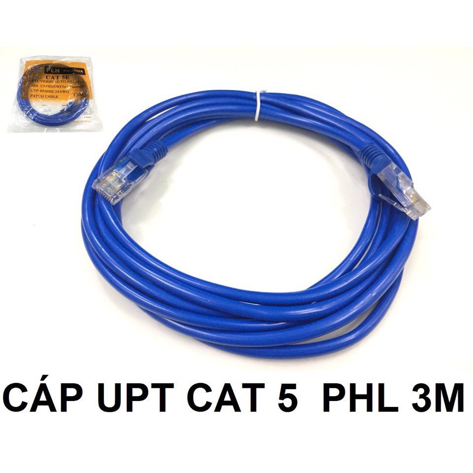 Cáp UTP Cat 5 PLH 1m, 2M Cáp mạng bấm sẵn cat 5 PLH 1m, 2M