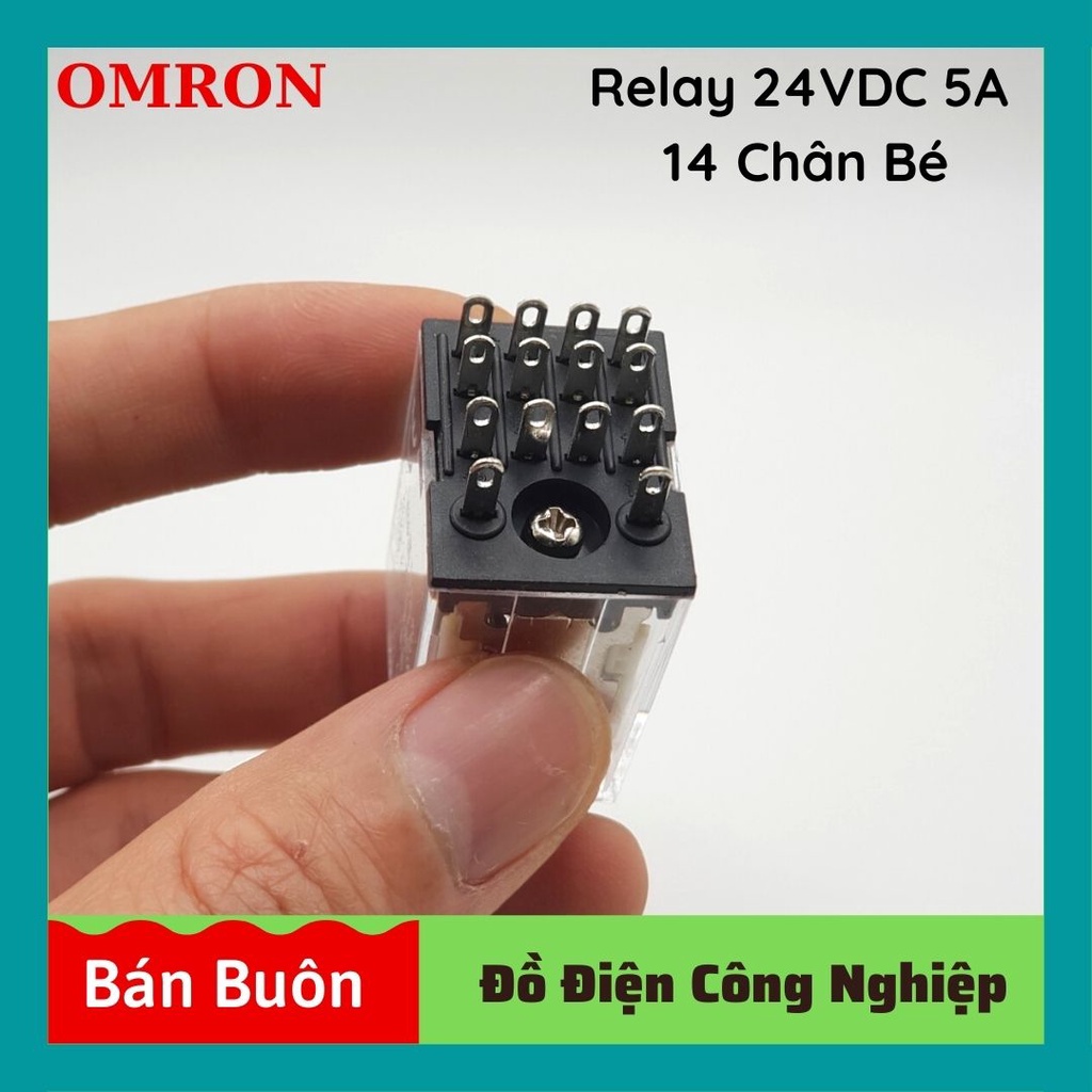 Relay omron 24v 14 chân, rơ le trung gian 24v