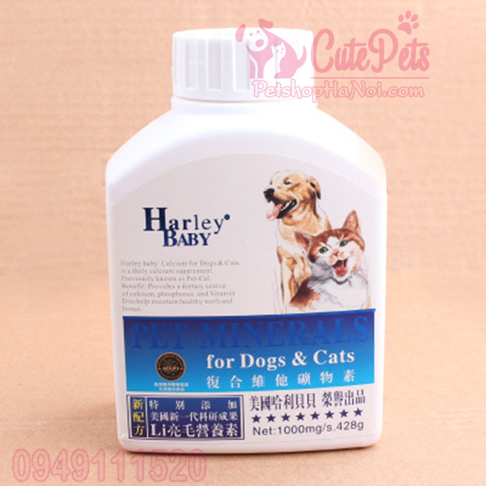 [Combo 10viên] Viên Bổ xung khoáng chất vi lượng Harley Baby Pet Minerals - CutePets Phụ kiện chó mèo Pet shop Hà Nội