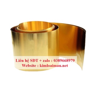 Đồng tấm vàng dày 0.8mm x 600mm dài 50cm
