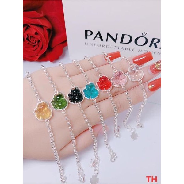 Vòng tay nữ hồ ly bạc may mắn tình duyên đủ màu phong thuỷ/ Trang sức bạc JQN