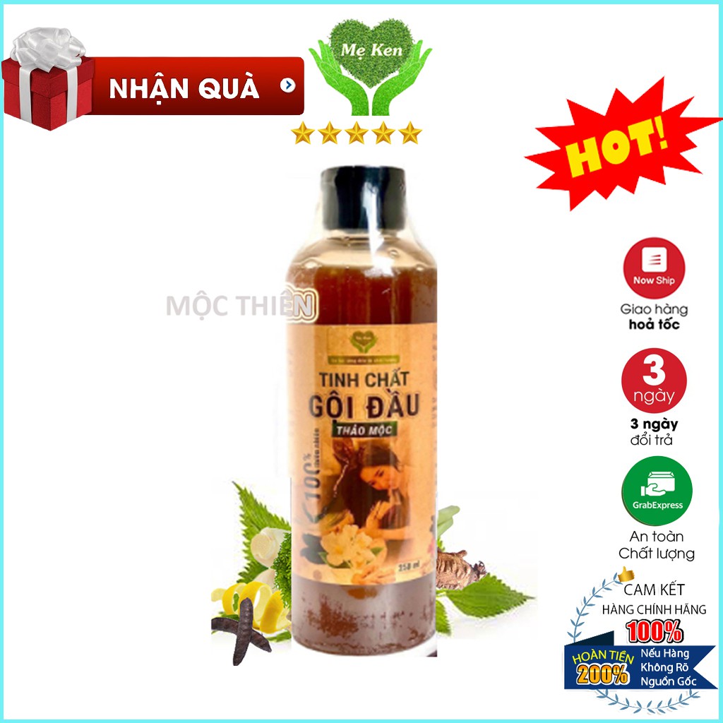 Dầu Gội Thảo Dược Mẹ Ken 250 ml - Thảo Mộc Giảm Rụng Tóc, Gàu Cùng Bồ Kết Dạng Chai [Mộc Thiên]