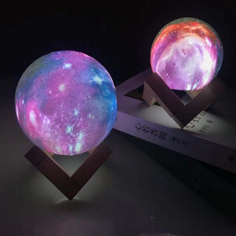 Đèn ngủ 3D ngân hà tím trang trí nhiều kích thước