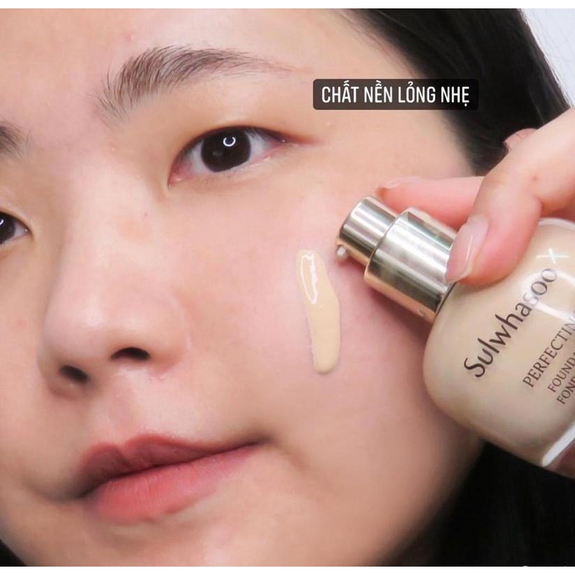 [Hot] Túy kem nền Sulwhasoo Perfecting Foundation SPF17/PA+ 4ml che khủ hoàn hảo, kiềm dầu, siêu mịn và giữ tone 24h