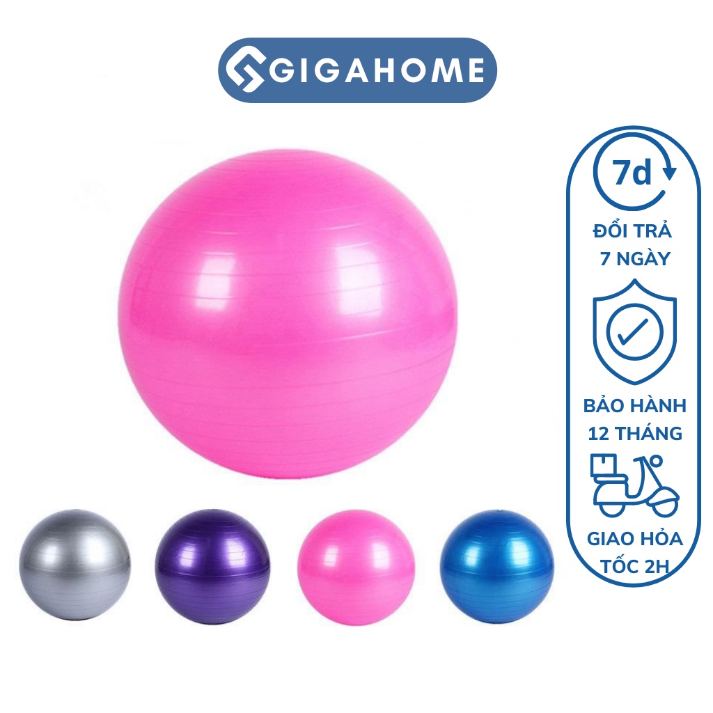 Bóng Tập Yoga, Tập Gym, Pilates GIGAHOME Cap Cấp 75cm Dày 2cm Chống Nổ 5336