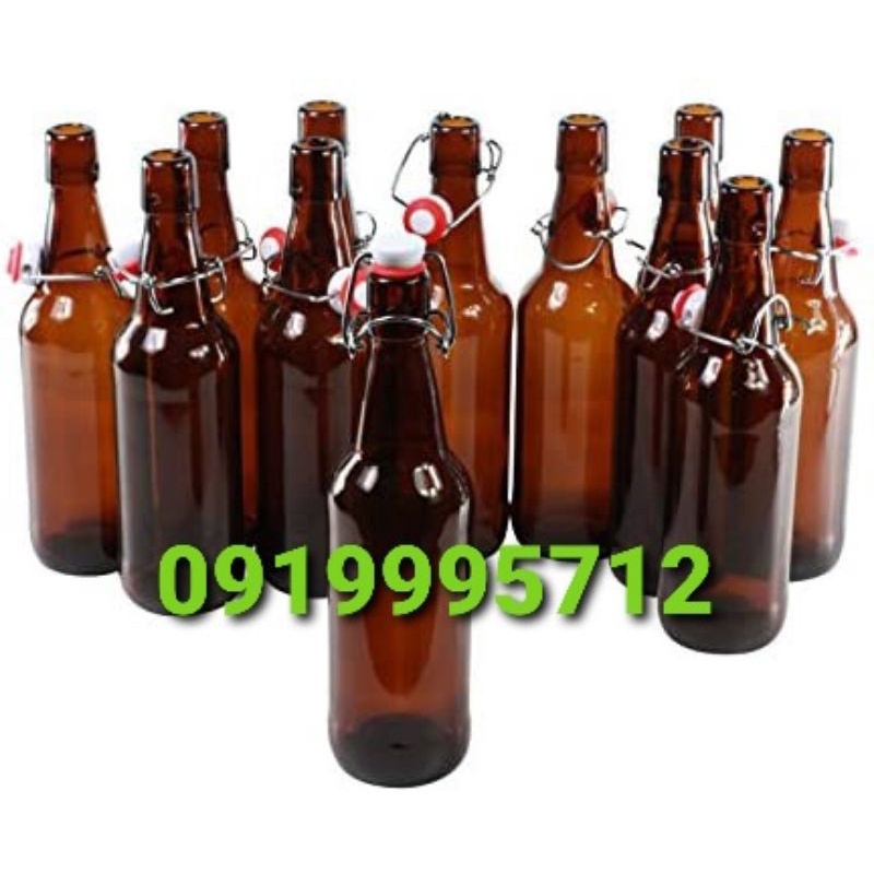 CHAI THỦY TINH NẮP BẬT CÀI/ GÀI KÍN HƠI MÀU TỐI NGĂN TIA UV LÊN MEN F2 KOMBUCHA, KEFIR, NƯỚC ÉP, BIA... FLIP-TOP BOTTLE | BigBuy360 - bigbuy360.vn