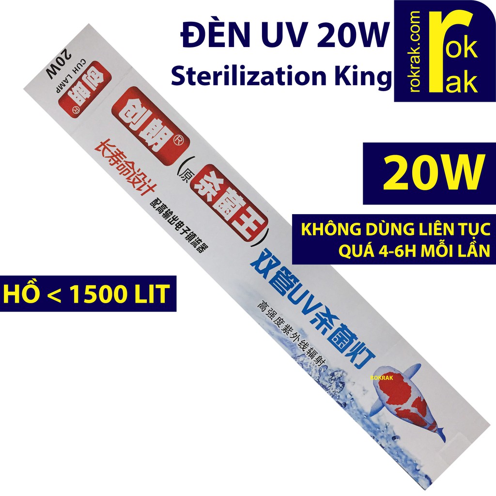 GIÁ SỈ-Đèn UV 20W Sterilization King cho hồ cá dưới 1500 Lit