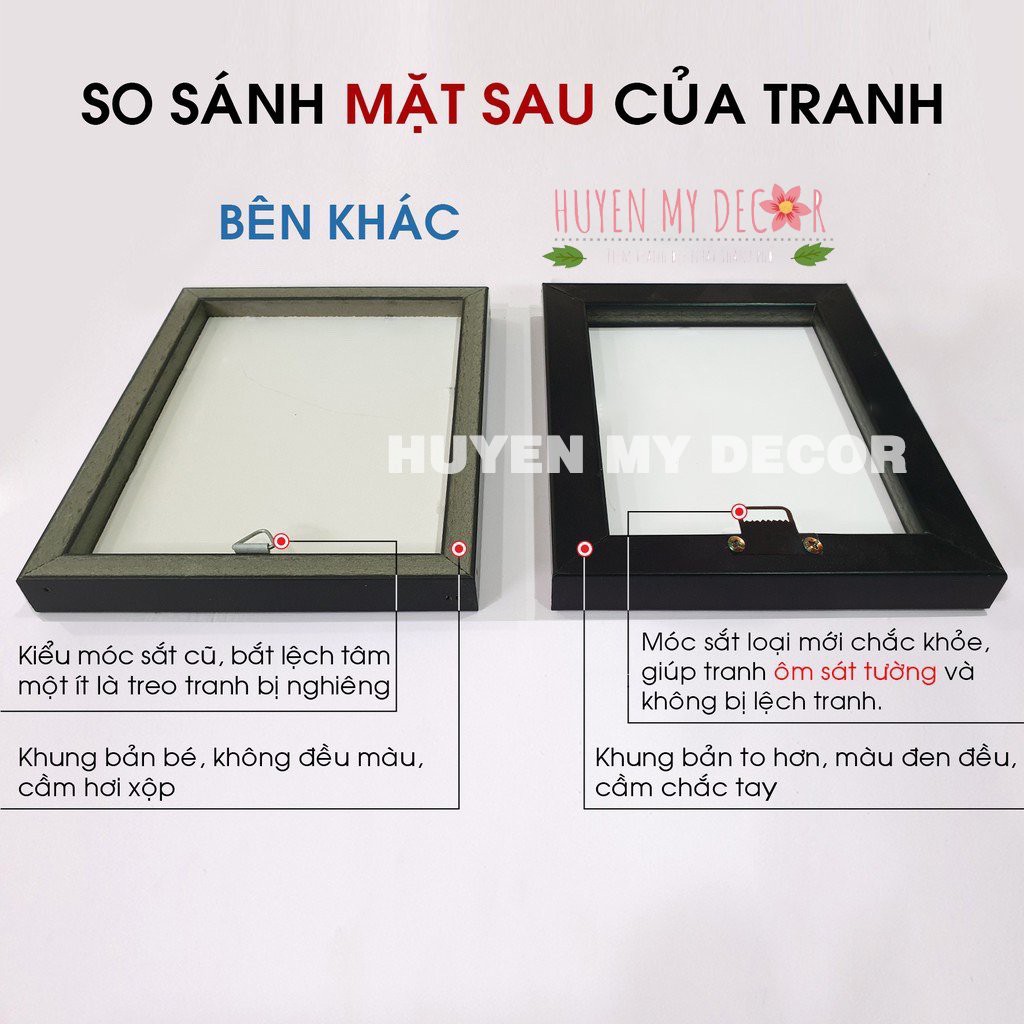 20 MẪU Set 5 tranh canvas kim sa decor siêu xinh tặng kèm đinh 3 chân treo tranh