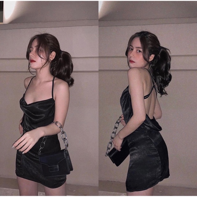 Váy hai dây cổ đỗ