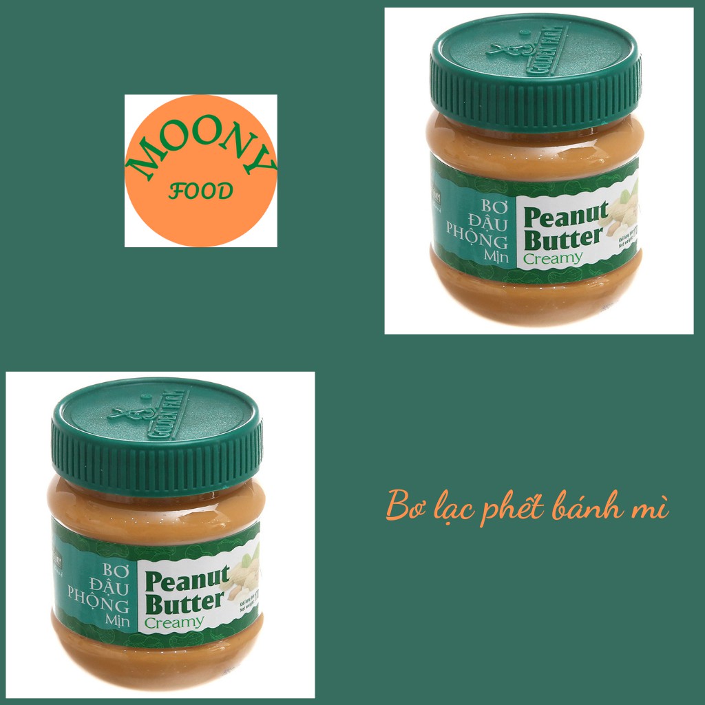 Bơ Đậu Phộng Mịn Golden Farm Làm Bánh Phết Bánh Mì 170 G