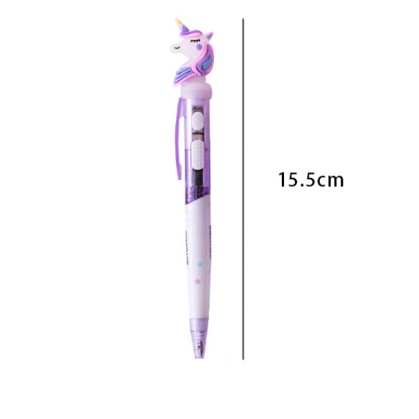 Bút Bi Bấm Cute Phát Sáng, Bút Bi Mực Xanh Dễ Thương Ngòi 0.5 mm Dùng Cho Học Tập Và Văn Phòng
