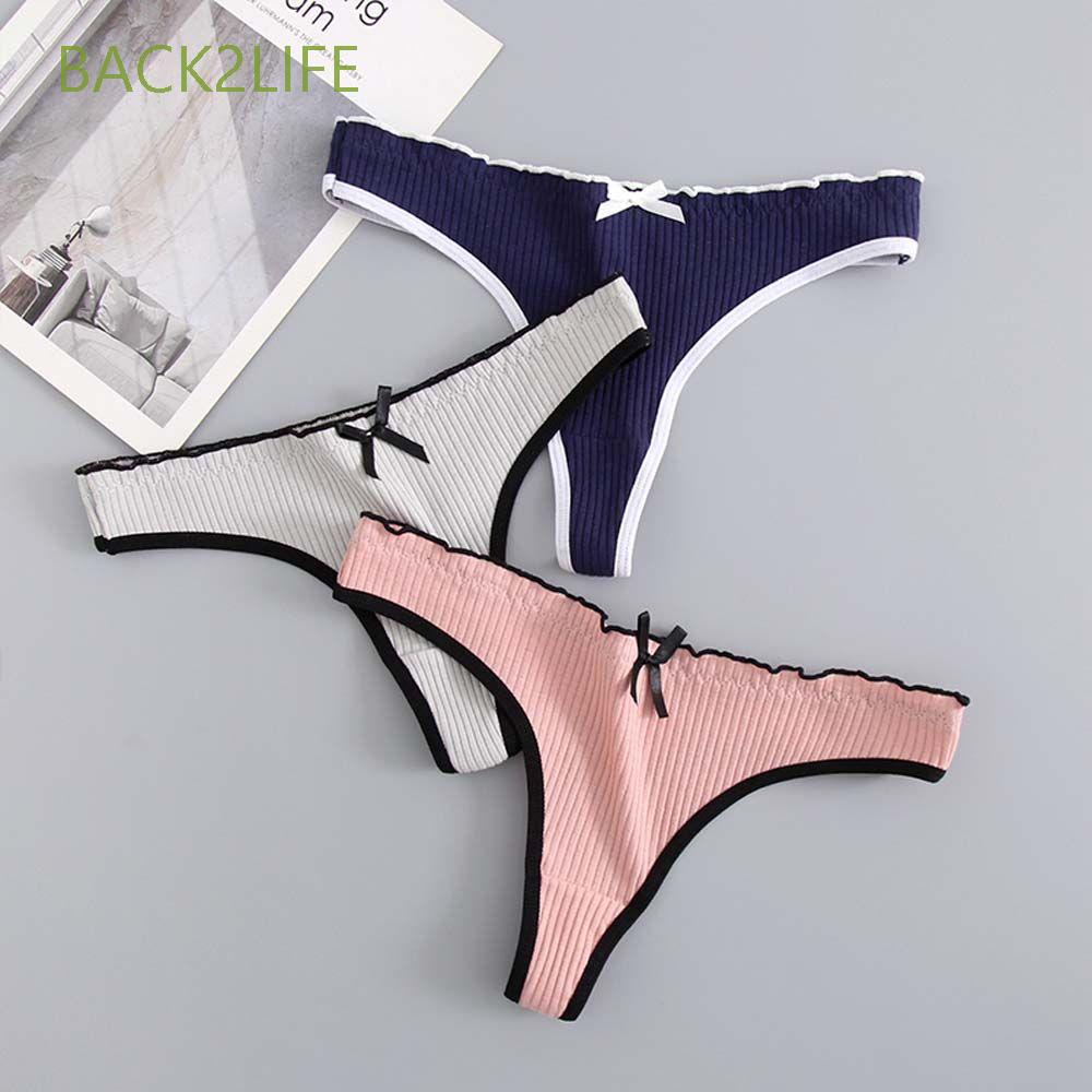 Quần Lót Cotton Không Đường May Thoáng Khí Kẻ Sọc Nhiều Màu Đơn Giản Cho Nữ