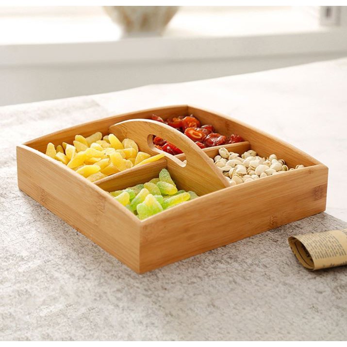 (Grab/now ship) KHAY GỖ DECOR ĐỰNG MỨT BÁNH PHONG CÁCH NHẬT BẢN