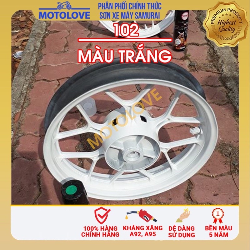 Sơn Sịt Samurai Chính Hãng Màu Trắng 102