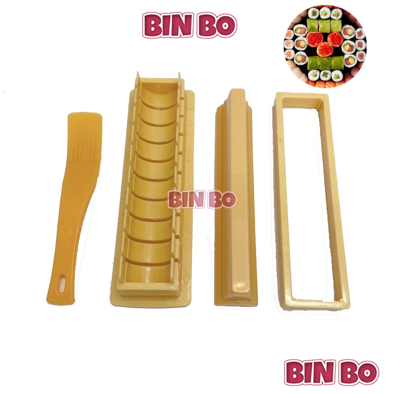 Khuôn làm sushi hình trái tim hình tròn hình ngôi sao bằng nhựa cao cấp Vĩnh Trường dụng cụ làm sushi