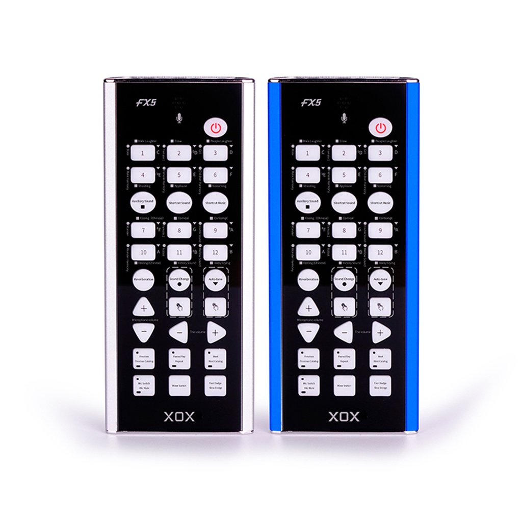 Soundcard XOX FX5 hỗ trợ khe cắm thẻ, pin và micro, livestream ngoài trời, livestream bán hang