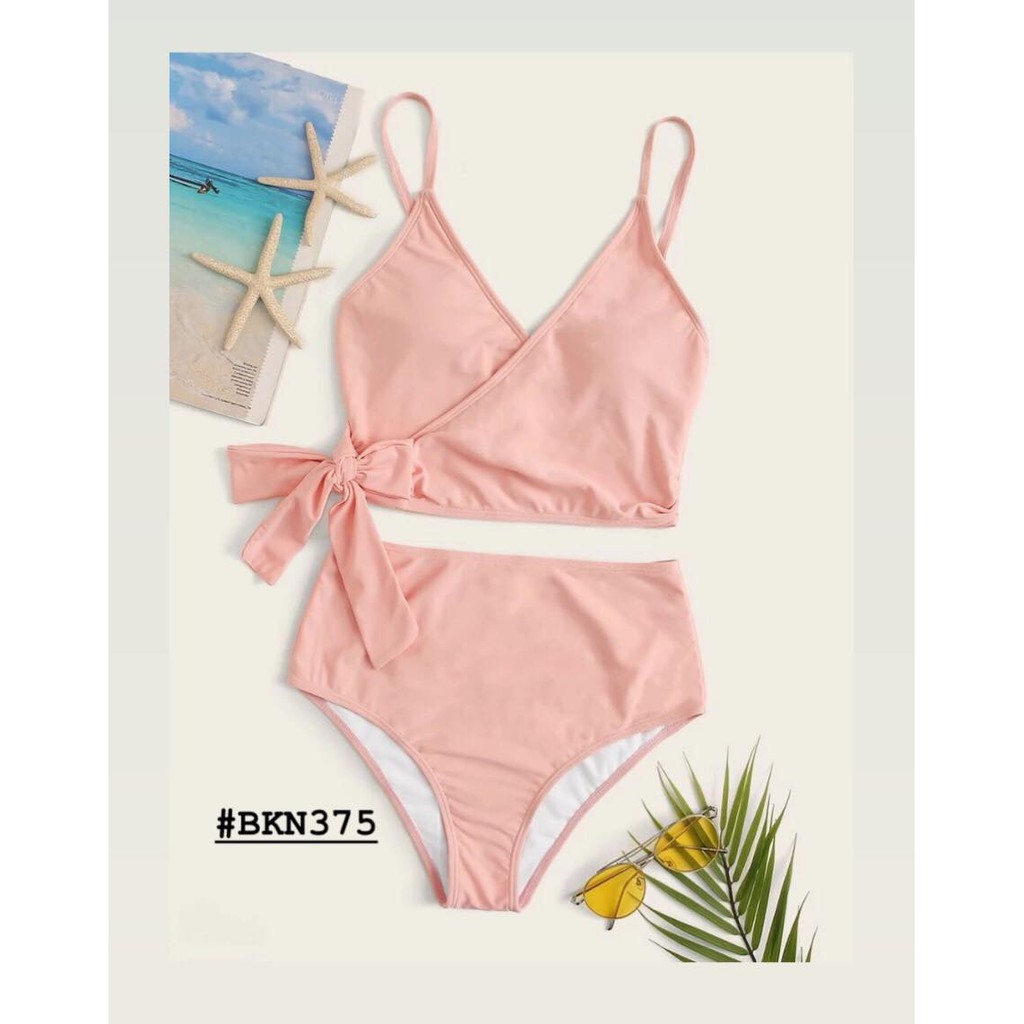 [BKN375] <HÀN> SET BIKINI NƠ EO HỒNG ĐÀO KIỂU HÀN (CẠP CAO) | BigBuy360 - bigbuy360.vn