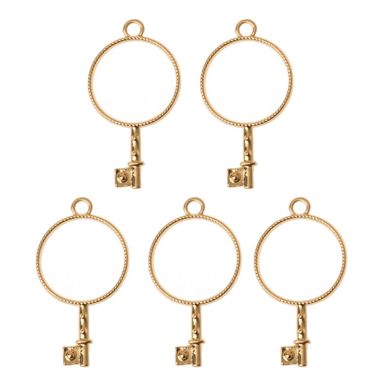 Set 5 Mặt Dây Chuyền Resin DIY Dạng Hở Lưng