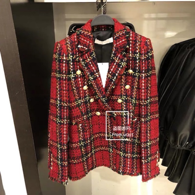 Áo vest blazer dạ Tqxk Za.ra