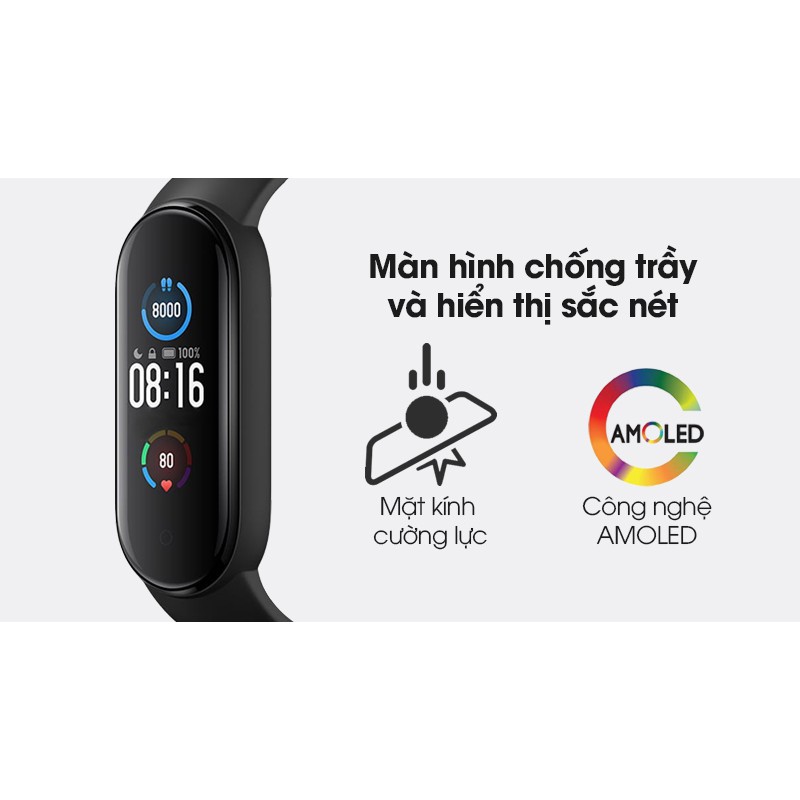 Vòng đeo tay thông minh miband 5 Hàng chính hãng phiên bản quốc tế [ Bảo hành lỗi 1 đổi 1]