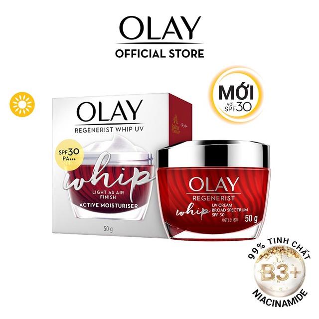 [Mã COSPGSBD  giảm 8% đơn 250K] Kem Dưỡng Chống Lão Hóa Olay Regenerist Whip 50g Chống tia UV 50g (Phiên bản mới)