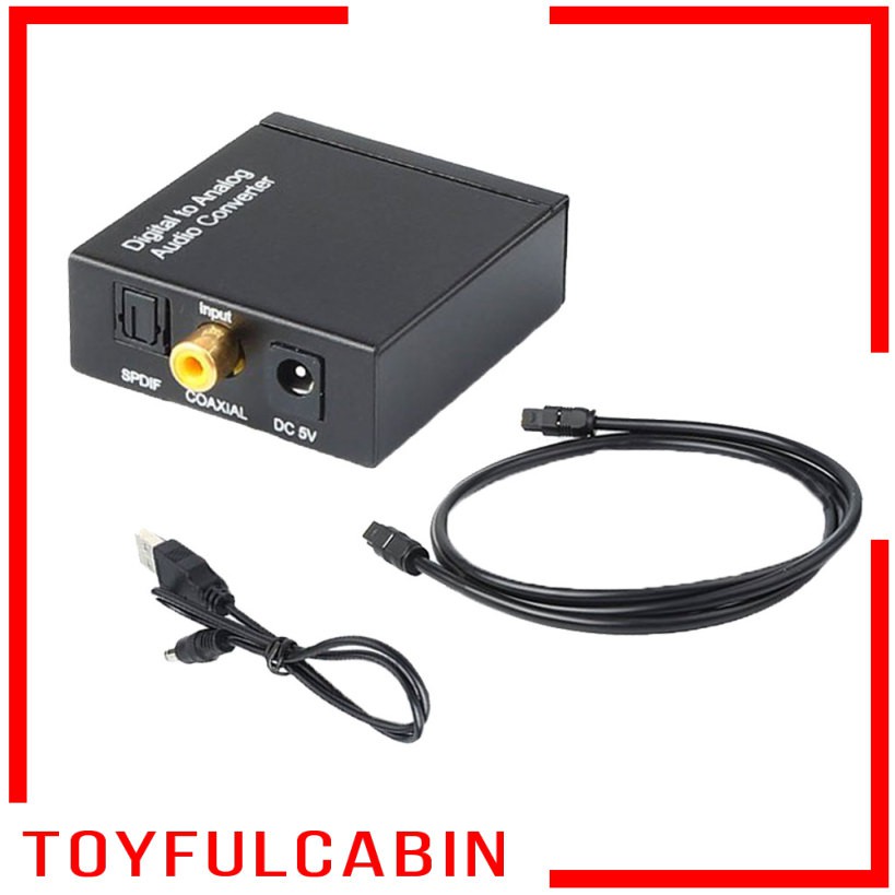 Digital to Analog Audio Converter Optical Coaxial Toslink SPDIF RCA R/L AUX