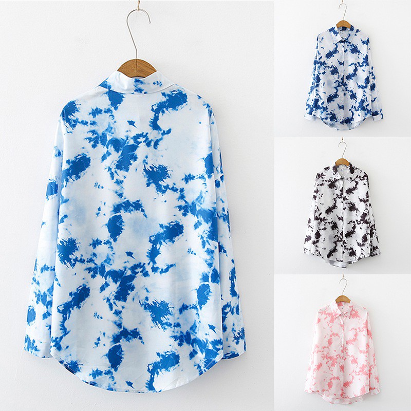 Áo Sơ Mi Nữ Tay Dài Form Rộng Kiểu Dáng Đơn Giản