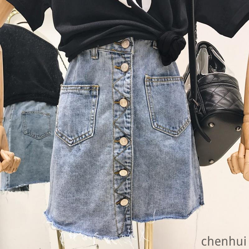 chân váy jean Chữ A Lưng Cao Thời Trang Cho Nữ | BigBuy360 - bigbuy360.vn