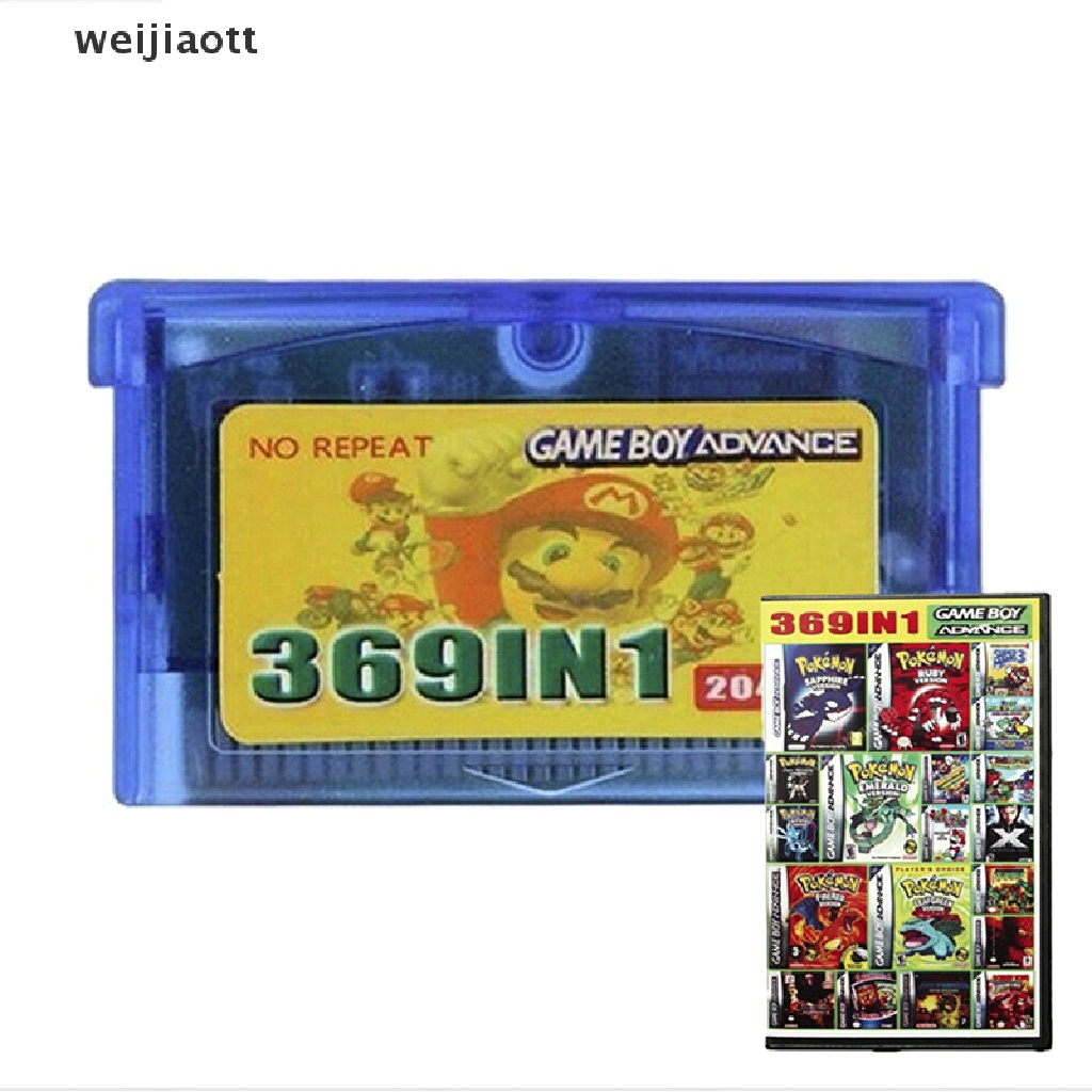 Thẻ Chơi Game 369 Trong 1 Cho Máy Game Boy Advance GBA SP NDS NDSL English WT