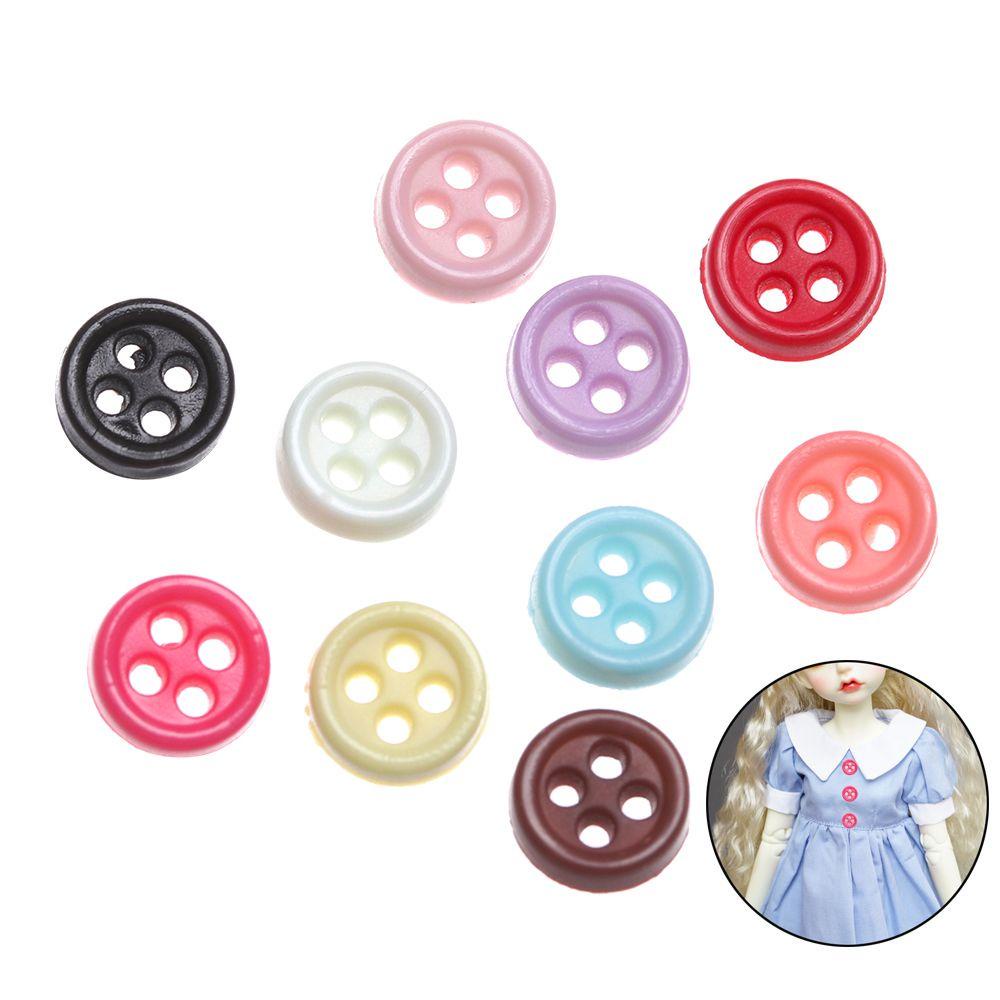 CLEVER Set 10 / 20 / 50 Nút Tròn 4 Lỗ Cho Búp Bê