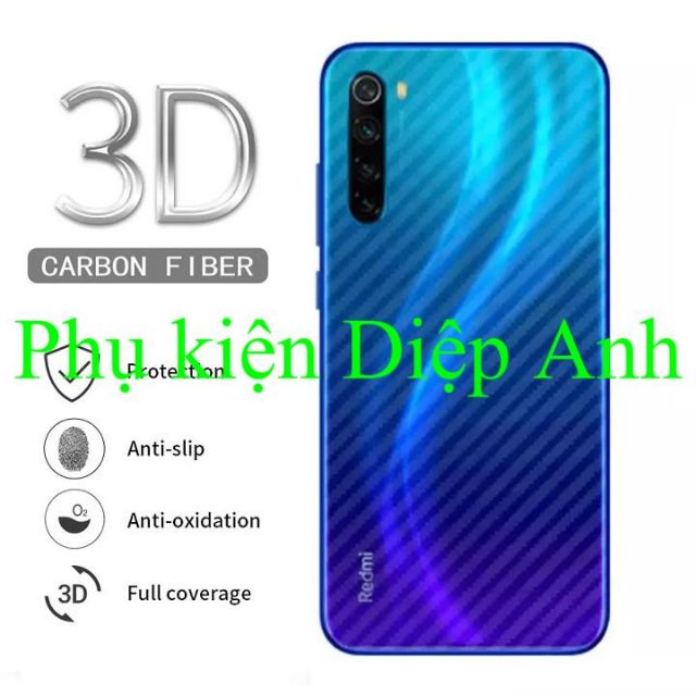 Xiaomi Note 8 | Miếng dán lưng carbon