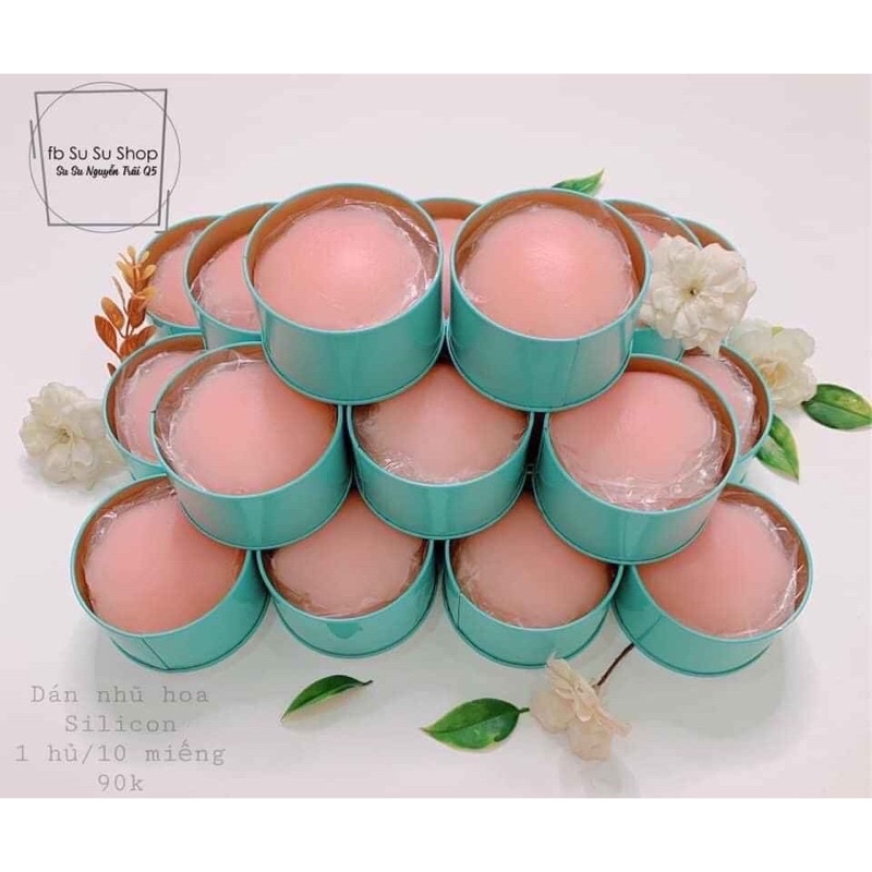 Hộp 5 cặp dán nhũ hoa silicon
